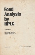 FOOD ANALYSIS BY HPLC
