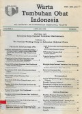 Warta Tumbuhan Obat Indonesia : The Journal On Indonesian Medicinal Plants